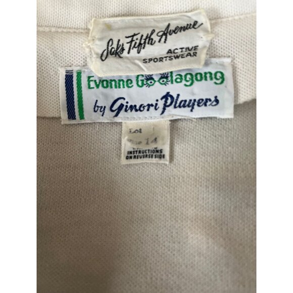 Vtg 1970's Evonne Goolagong Tennis Dress By Ginori Players Saks Fifth Avenue Siz - Picture 4 of 10